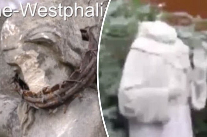 У ФРН розбили лики 50 статуям Іісуса і Божої Матері (ВІДЕО)