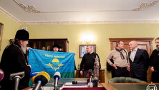 «Кіборги» з ЗСУ та представники СБУ привітали Предстоятеля УПЦ з прийдешнім Різдвом