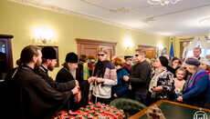 Київське товариство незрячих подякувало Предстоятелю УПЦ за піклування та опіку (ФОТО, ВІДЕО)