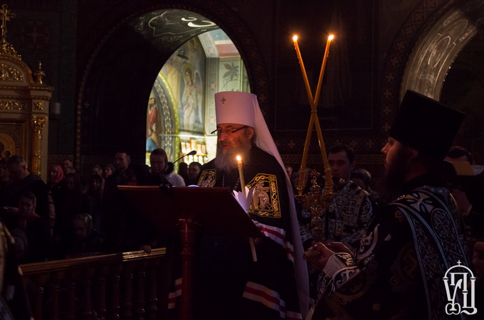 Читання другої частини Великого покаянного канону Предстоятель УПЦ звершив у Свято-Покровському монастирі (ФОТО)