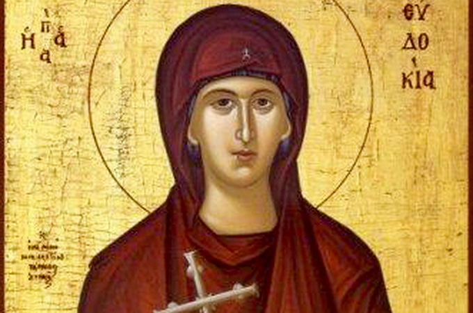 14 березня Церква вшановує пам'ять преподобномучениці Євдокії Іліопольської