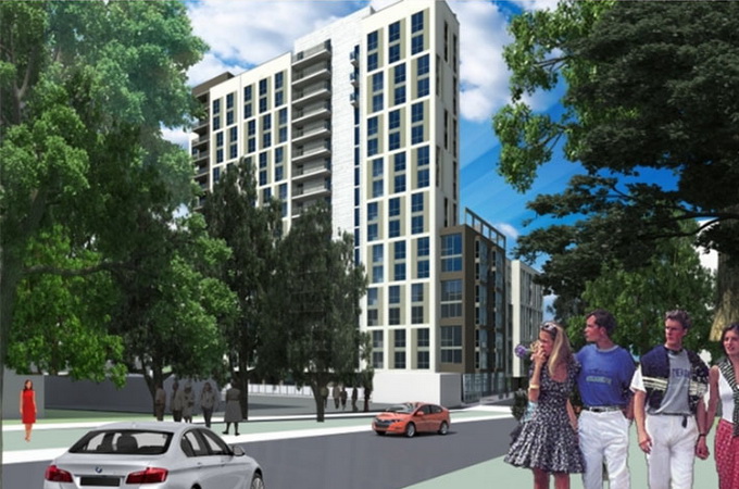 Суд арештував 17-поверхівку, яку почали будувати в охоронній зоні Київської Лаври