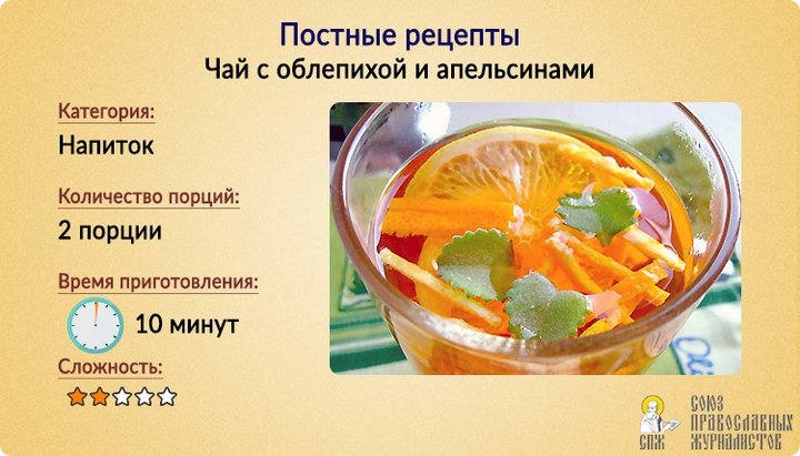 Чай с облепихой и апельсинами