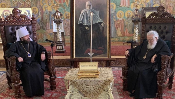 Встреча Католикоса-Патриарха всея Грузии Илии II и председателя Отдела внешних церковных связей Московского Патриархата митрополита Волоколамского Илариона в Тбилиси