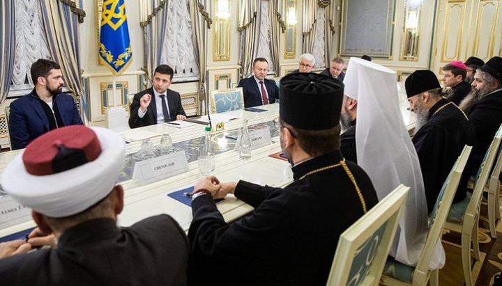 Блаженніший Онуфрій прийняв участь у зустрічі Президента України з релігійними лідерами. Фото: president.gov.ua