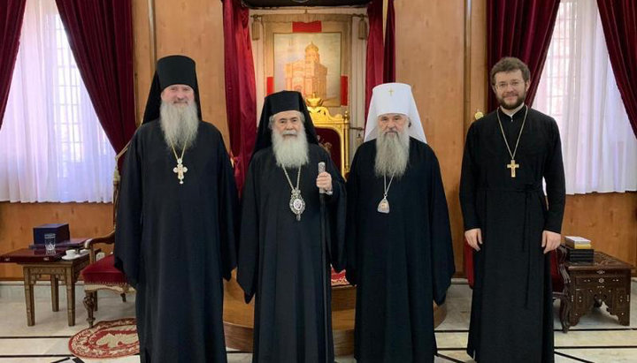 Патріарх Феофіл зустрівся з митрополитом РПЦ Варсонофієм. Фото: rusdm.ru