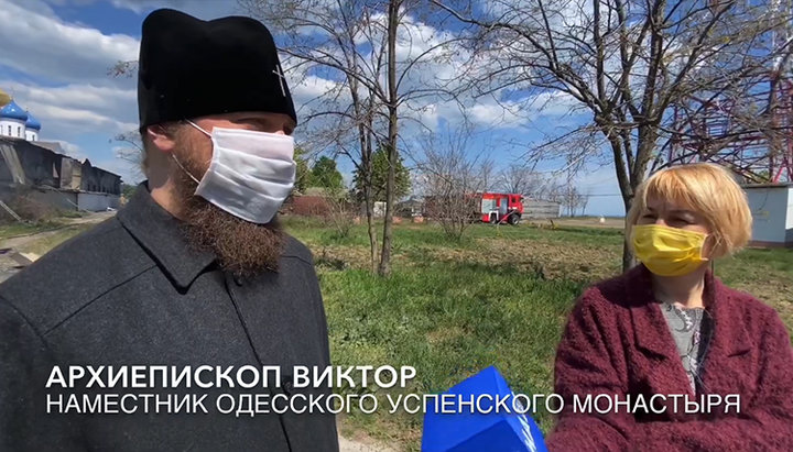 Архієпископ Віктор (Биков), намісник Успенського Одеського чоловічого монастиря. Фото: скріншот відео на YouTube-каналі Одеської єпархії