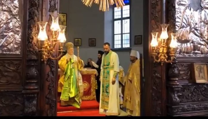 Хіротонія Київського екзарха Фанару в єпископа Команського. Фото: скріншот/facebook.com/ecumenicalpatriarchate