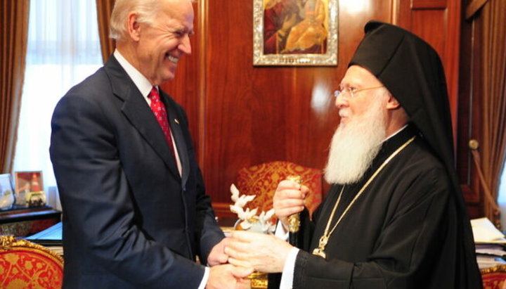 Президент США Джозеф Байден и глава Фанара Варфоломей. Фото: orthodoxtimes.com