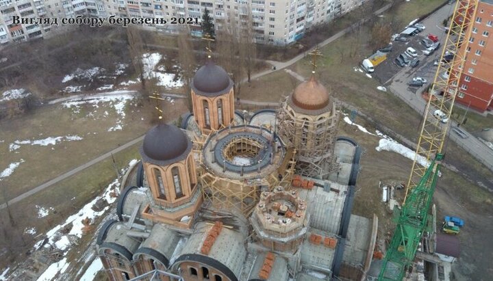 Будівництво кафедрального собору Всіх Святих землі Волинської. Фото: pravoslavna.volyn.ua