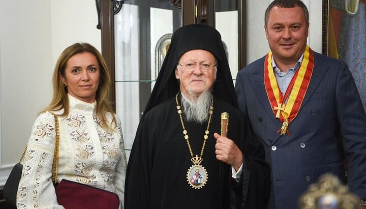 Патриарх Варфоломей и Андрей Мацола. Фото: facebook.com/MatsolaAndriy