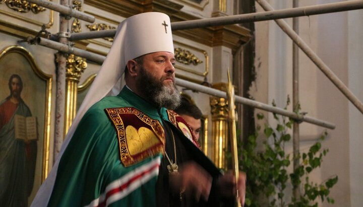 Михаил Зинкевич в патриаршей мантии. Фото: Фейсбук-страница Волынской епархии ПЦУ