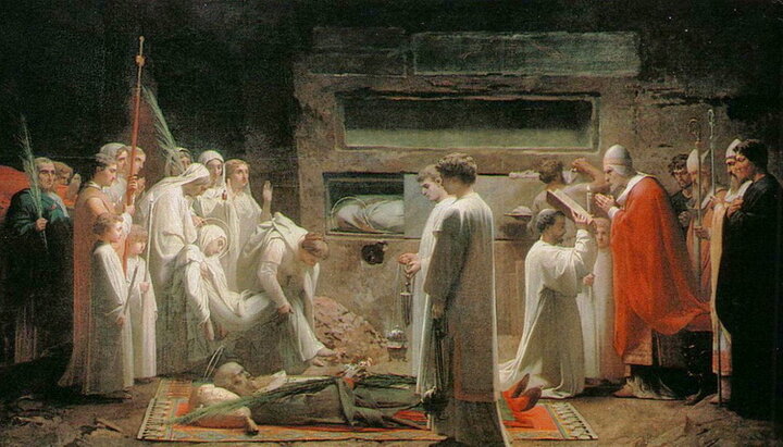 Мученики в катакомбах. Ж. Леневё, 1855 год. Фото: wikipedia.org