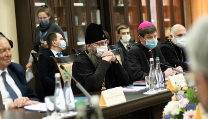 Митрополит Климент принял участие во встрече ВСЦиРО с Председателем Верховной Рады Украины. Фото: news.church.ua