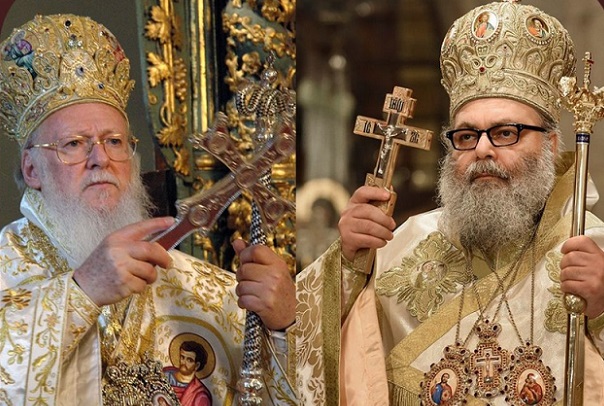 Члены пентархии: Патриарх Константинопольский Варфоломей и Патриарх Антиохийский Иоанн. Фото: ortoxia.com
