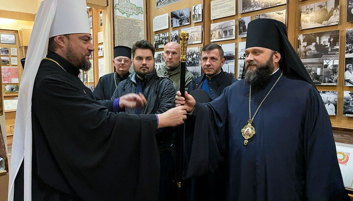 Драбинко и экзарх Фанара в Украине на открытии выставки памяти Митрополита Владимира (Сабодана). Фото:mvfund.org