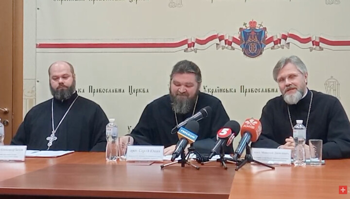Підсумкова пресконференція УПЦ. Фото: скріншот Youtube.com