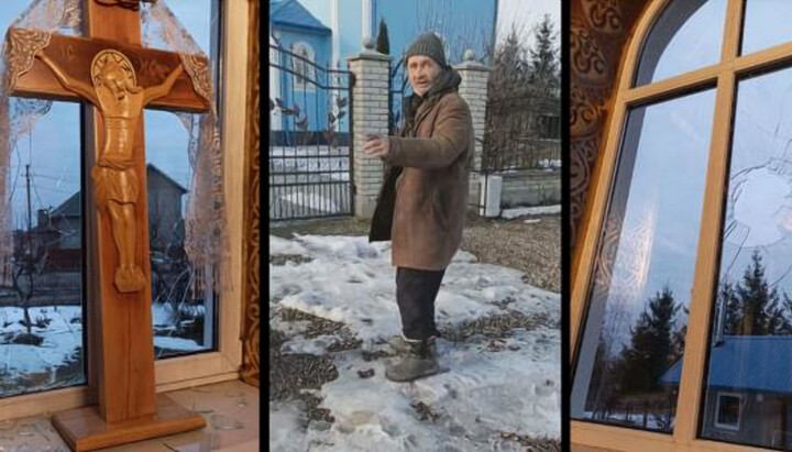 На Буковине нетрезвый мужчина выбил окна в храме. Фото: Facebook.com Черновицко-Буковинская епархия