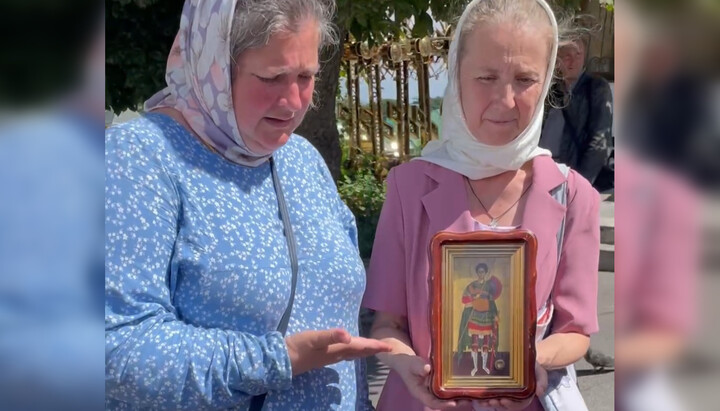Икона Дмитрия Солунского. Фото: скриншот видео t.me/lavralive