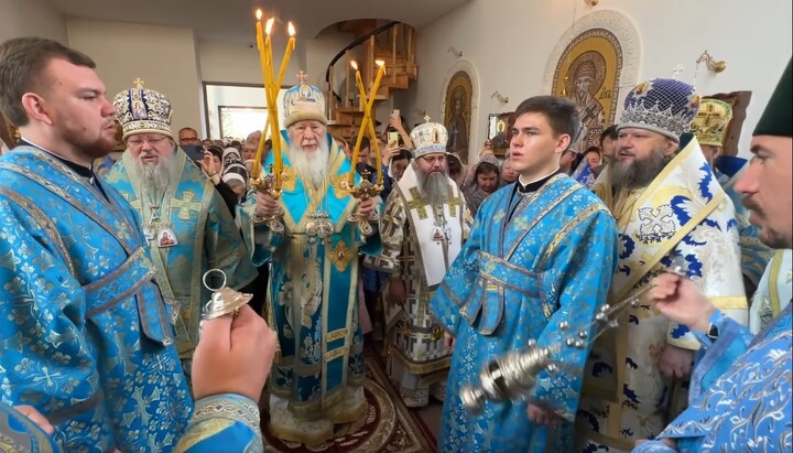 Літургія в новому монастирі УПЦ в Одеській області. Фото: скриншот відео пресслужби Одеської єпархії УПЦ