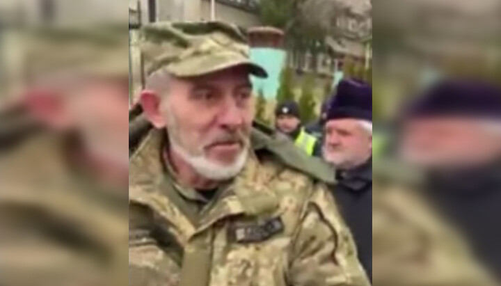 Клирик ПЦУ Юрий Большаков. Фото: скриншот видео Telegram-канала «Дозор на