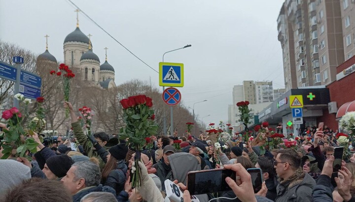 Прощание с Алексеем Навальным. Фото: тг-канал SOTA