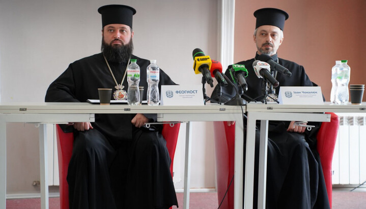 Пресконференція Феогноста Бородяка 5 квітня 2024 року. Фото: molbuk.ua