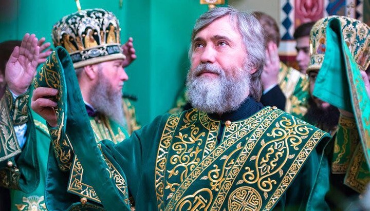 Протодиякон УПЦ Вадим Новинський на богослужінні. Фото: Фейсбук Вадима Новинського