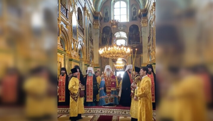 Митрополит всей Америки и Канады Тихон в Почаевской лавре. Фото: скриншот видео Мир