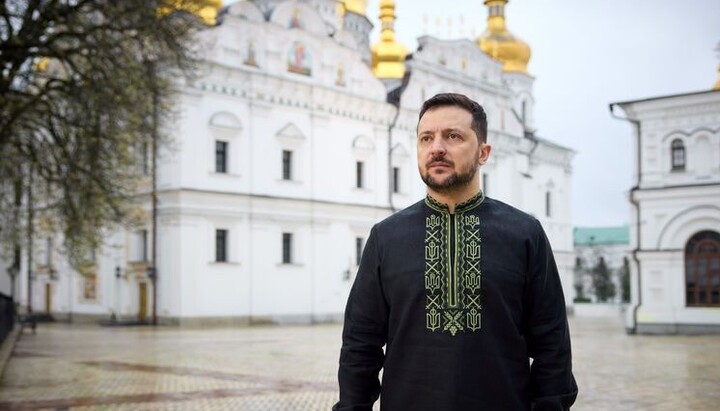 Зеленський у Києво-Печерській лаврі. Фото: Заповідник «Києво-Печерська лавра»