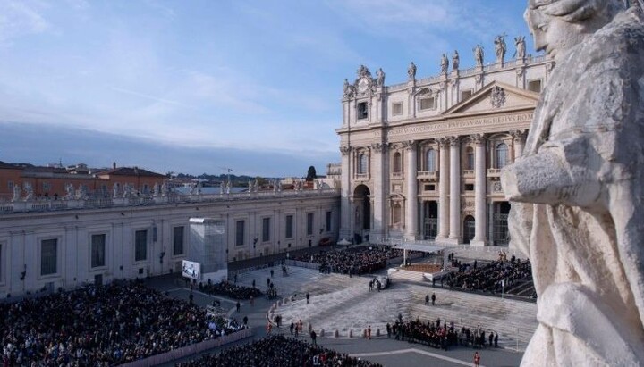 Похорони Франциска відбудуться перед базилікою Святого Петра. Фото: Vatican news