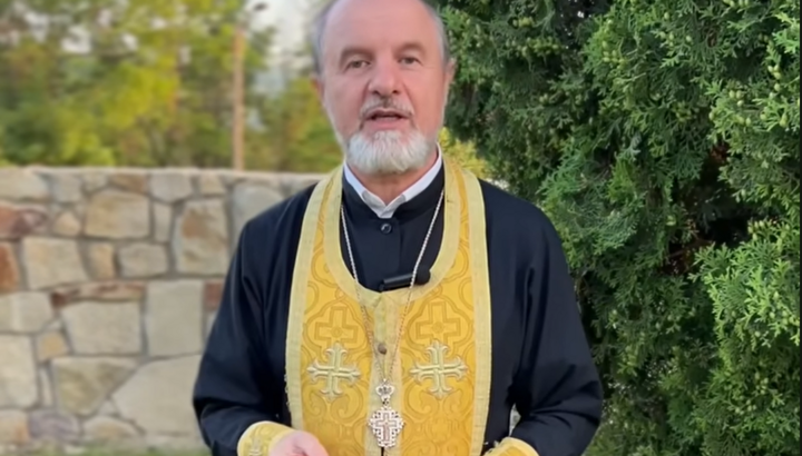 Протоієрей Василій Балан. Фото: скріншот відео YouTube-каналу Храм Різдва Пресвятої Богородиці