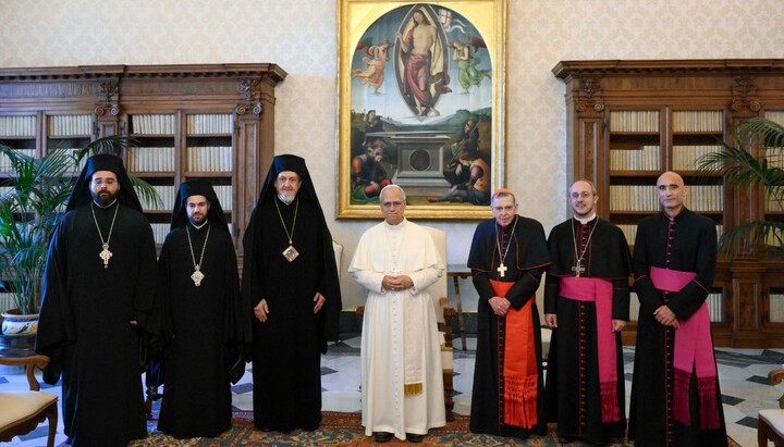 Private audience of the Ecumenical Patriarchate in the Vatican on June 28, 2025. Photo: VATICAN MEDIA