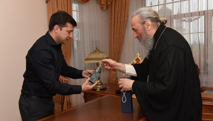 Zelensky and Metropolitan Onuphry. Photo: UOC press service