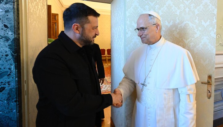 Zelensky and Pope Leo. Photo: Zelensky’s Telegram