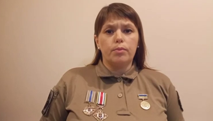 War veteran and volunteer Larysa Brodetska (Zburliuk). Photo: Screenshot from video t.me/My_za_MO