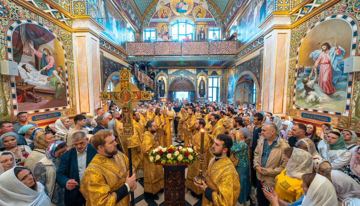 Богослужение в День Крещения Руси в Киево-Печерской лавре. Фото: УПЦ