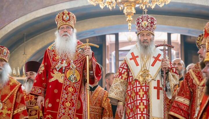 Блаженнейший Тихон, Архиепископ Вашингтонский, Митрополит всей Америки и Канады и Блаженнейший Митрополит Онуфрий. Фото: УПЦ