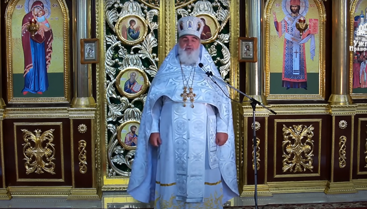 Протоієрей Димитрій Сидор. Фото: Скриншот відео YouTube-каналу Ужгородського собору УПЦ