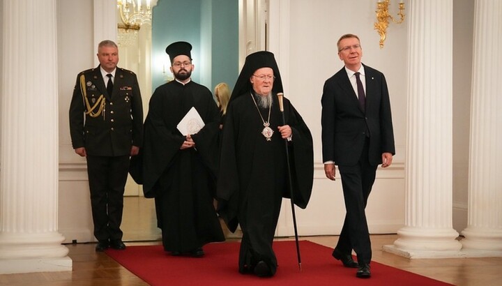 Патриарх Варфоломей с президентом Латвии. Фото: Илмарс Знотиньш
