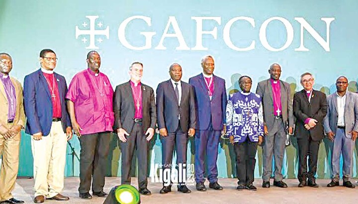 Primate of the Church of Nigeria (Anglican Communion) Henry Ndukuba (third from left) and Anglican leaders at the Global Anglican Future Conference (GAFCON) in Kigali, Rwanda. Photo: guardian.ng