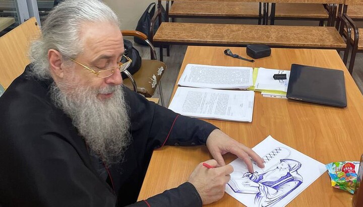 Митрополит Арсеній на засіданні. Фото: Святогірська лавра