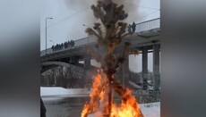 На новостильне Богоявлення в Києві урочисто спалили дідух