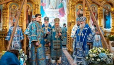 Блаженнейший возглавил литургию в Благовещенском храме Киева