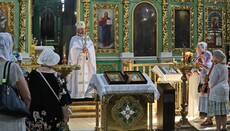 The number of people at the Transfiguration service in the Chernihiv church seized from the UOC has been shown online