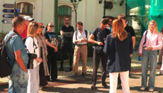Media representatives were given a tour of the Lavra without 