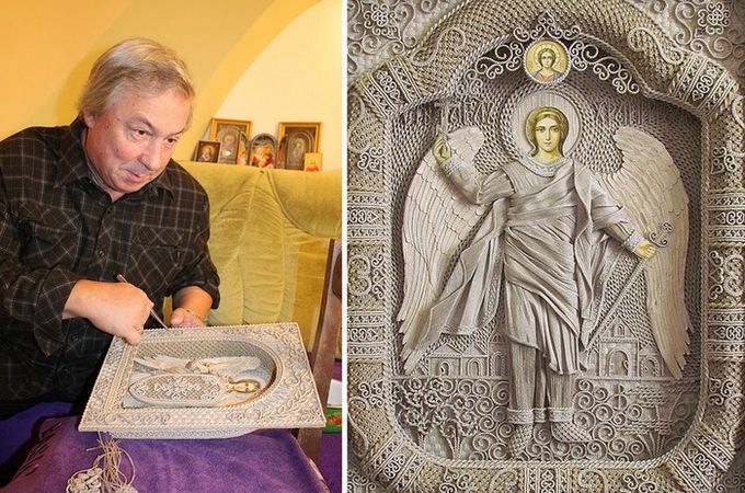 Кримський актор створює унікальні ікони в техніці макраме