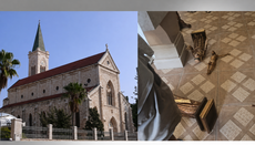 In Israel, a vandal smashed statues and crosses in a Catholic church