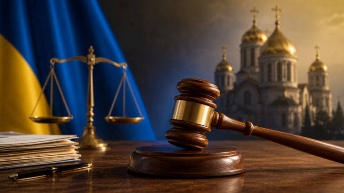 Иллюстративное изображение суда по делу против Киевской Митрополии УПЦ. Фото: СПЖ