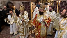 В Иерусалиме Ровенский митрополит сослужил иерарху Иерусалимской Церкви